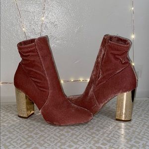 ALDO Pink and Gold Booties
